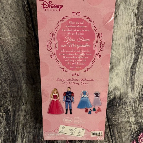 HTF! Disney Store Sleeping Beauty Fairy Godmother Doll Set - Picture 7 of 12